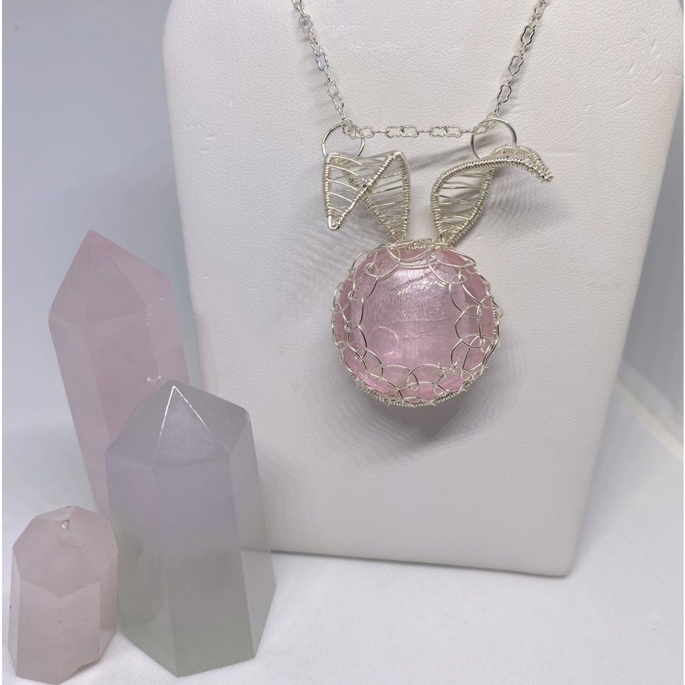 Handmade Silver bunny necklace